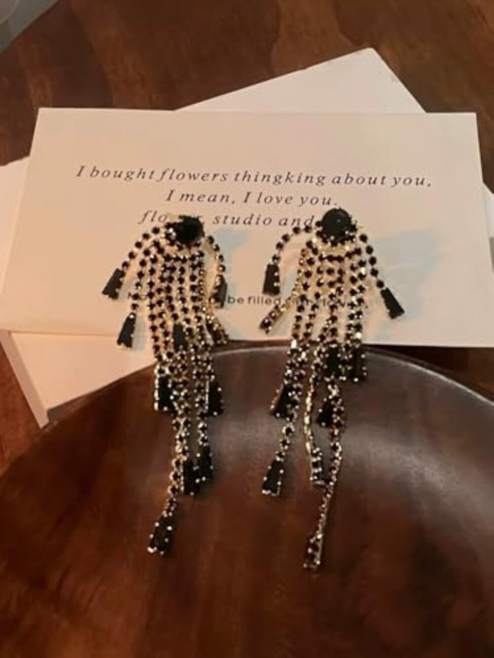 New - Black Dangle Earrings Vintage Boho Drop‎ Earrings for Women\